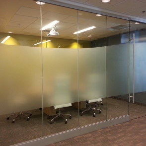 dusted glass style decorative film for meeting room