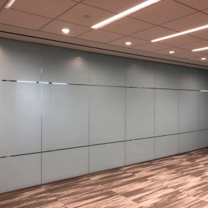 Large sqare privacy film designs covering entire conference room wall