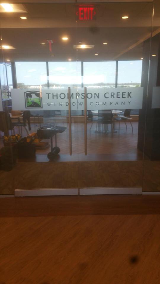 thompson creek window company logo made with window film