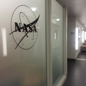 NASA logo made with decorative film 